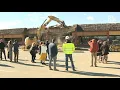 Demolition begins to make way for hundreds of new apartments