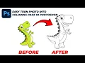 Easy turn photo into coloring page in photoshop