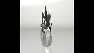 Template for DIY metal sculpture Pattern of a flame low poly model in DXF and PDF Format Blueprints