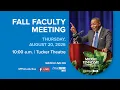 MTSU 2026 Fall Faculty Meeting Full Broadcast