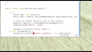 Using java rmi