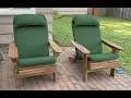 Adirondack Green Seat Cushions Water Weather Resistant