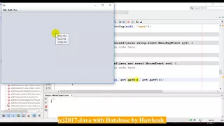 Java GUI JPopup Menu in java