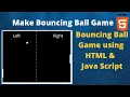 Make Bouncing Ball animation Game using HTML CSS JS Bouncing ball