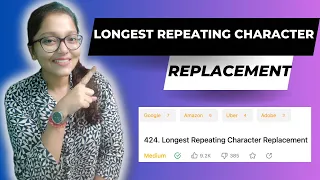 Longest Repeating Character Replacement - Sliding Window