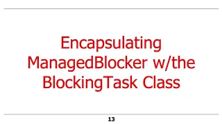 The Java Fork-Join Pool Applying the ManagedBlocker Interface