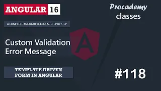 Showing Custom Validation Error Messages Template Driven Form A Complete Angular Course