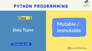 Python Data Types Mutable VS Immutable Data types in Tamil Techmaima