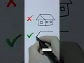 How to Draw House Easily Shorts Tutorial
