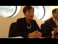 New Haven Mayor Toni Harp talks to New Haven Register editorial board