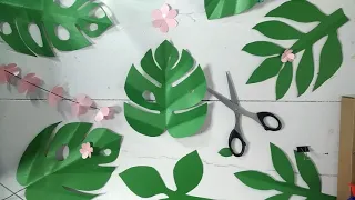 Monstera Paper Leaves Tutorial | Creative ideas for aesthetic room decor