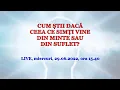 CUM ȘTII DACĂ CEEA CE SIMȚI VINE DIN MINTE SAU DIN SUFLET?