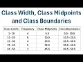 How to Find Class Width Class Midpoints and Class Boundaries