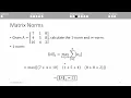 Numerical Methods Vector and Matrix Norms