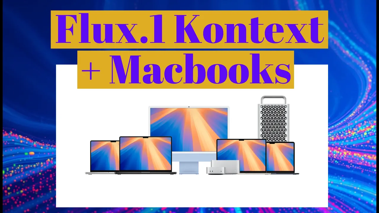 Macbook run FLUX.1-Kontext locally - the free and open source model that beats Chatgpt-4o. Mac mini - Mac AI Tutorial Video Thumbnail