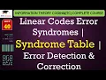L40 Linear Codes Error Syndromes Syndrome Table Error Detection Correction ITC Lectures