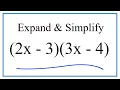 Expand Simplify 2x - 3 3x