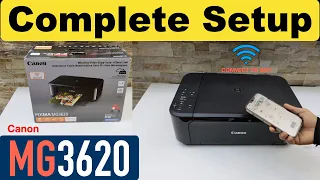 Canon MG3620 Setup, Install ink, Copy Test, Wireless Setup using iPhone.