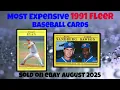 1991 Fleer Most Expensive eBay Sales Baseball Cards - August 2025
