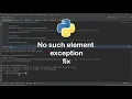 NoSuchElementException Message no such element Unable to locate element