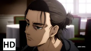 eren hurts mikasa and armin feelings eren makes mikasay cry eren vs armin english dub part 1 hd