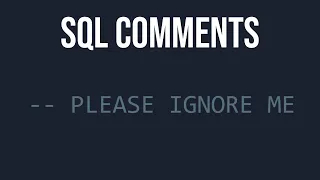 How to Write Comments in SQL