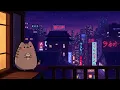 Download Lagu Pusheen’s Rainy Night Café 🌧☕️ Chill Lofi Beats in the Tokyo 🌃 Soft Lofi for Study \u0026 Chill