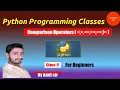 Python Comparison Operators in Hindi by Amit sir Python Programming class 11 operator