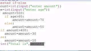nested if else in python
