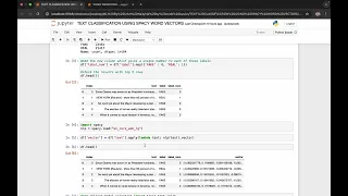 Text Classification using spaCy Word Vectors