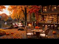 Download Lagu Cozy Fireplace Crackling at Wood Café Shop Ambience 🍂 Smooth Jazz Background Music for Focus on work
