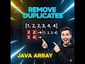 Remove Duplicates from Array in 30 Sec