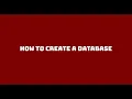 Create mysql database First Step of WordPress installation