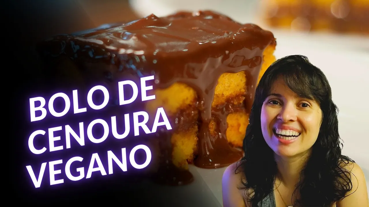 Bolo de Cenoura Vegano Ingredientes: 3 xícaras de cenoura picada ou ralada 1 xícara de açúcar demera. 