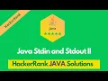HackerRank Java Stdin and Stdout II problem solution in Java Java solutions Programmingoneonone