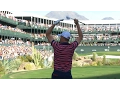 Justin Thomas throws a dart on No 16 at Waste Management