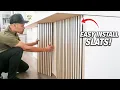 How To Install EASY INSTALL Wood SLATS Modern Kitchen Build