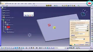 50 Rectangular Pattern - CATIA Part design