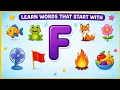 Letter F Words F for Fish English Vocabulary for Kids Words Starting with F
