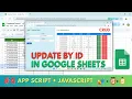 Update Data in Google Sheets Apps Script Web App