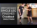 Wrestling basics Single Leg Finishes Crackback Single Finish