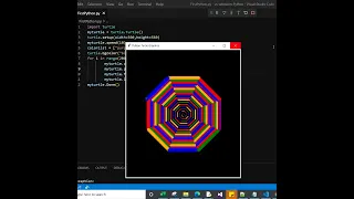 Draw a colorful Octagon Using Python Turtle Graphic