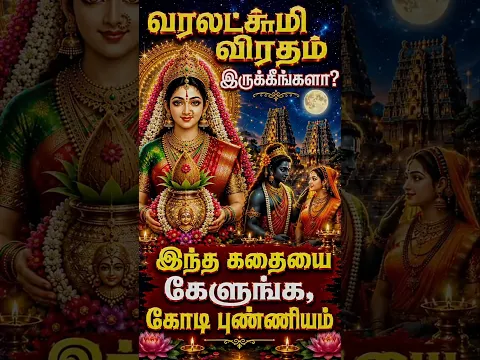 21.8.2026 இன்று வரலட்சுமி விரதம்! இந்த 1 கதையை கேளுங்க போதும்.. கோடி புண்ணியம் கிடைக்கும் ✨ #shorts