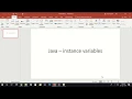 java instance variables getters and setters constructors