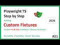 Custom Fixtures in Playwright Cleaner Test cases
