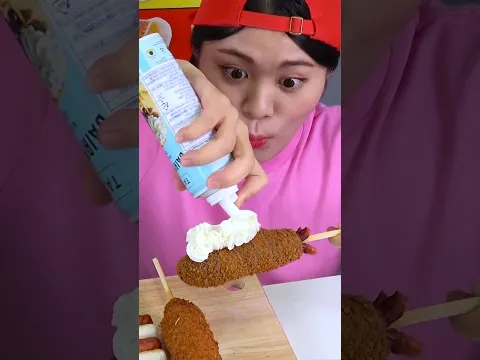 Mozzarella Hot Dog Mukbang 핫도그 먹방