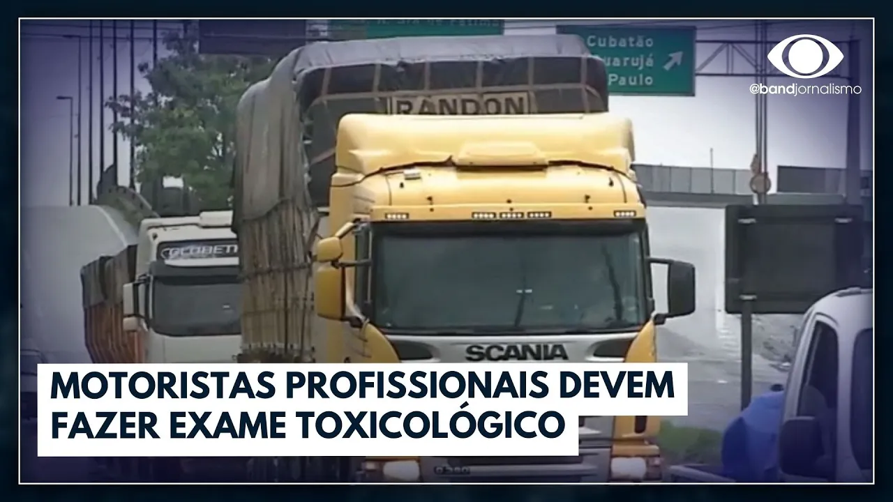 Motoristas profissionais devem fazer exame toxicológico | Jornal da Band