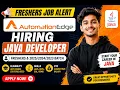 AutomationEdge Hiring Freshers 2026 Java Developer Jobs Apply Now