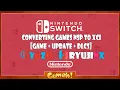Nintendo Switch Converting Games NSP to XCI Game Update DLCs