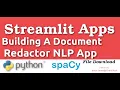 Building a Document Redactor NLP App with Streamlit and SpaCy Plus File Download